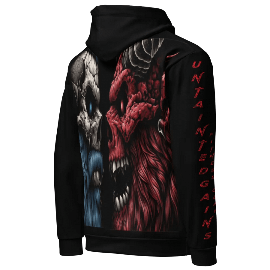 red untainted gains hoodie product image (5)