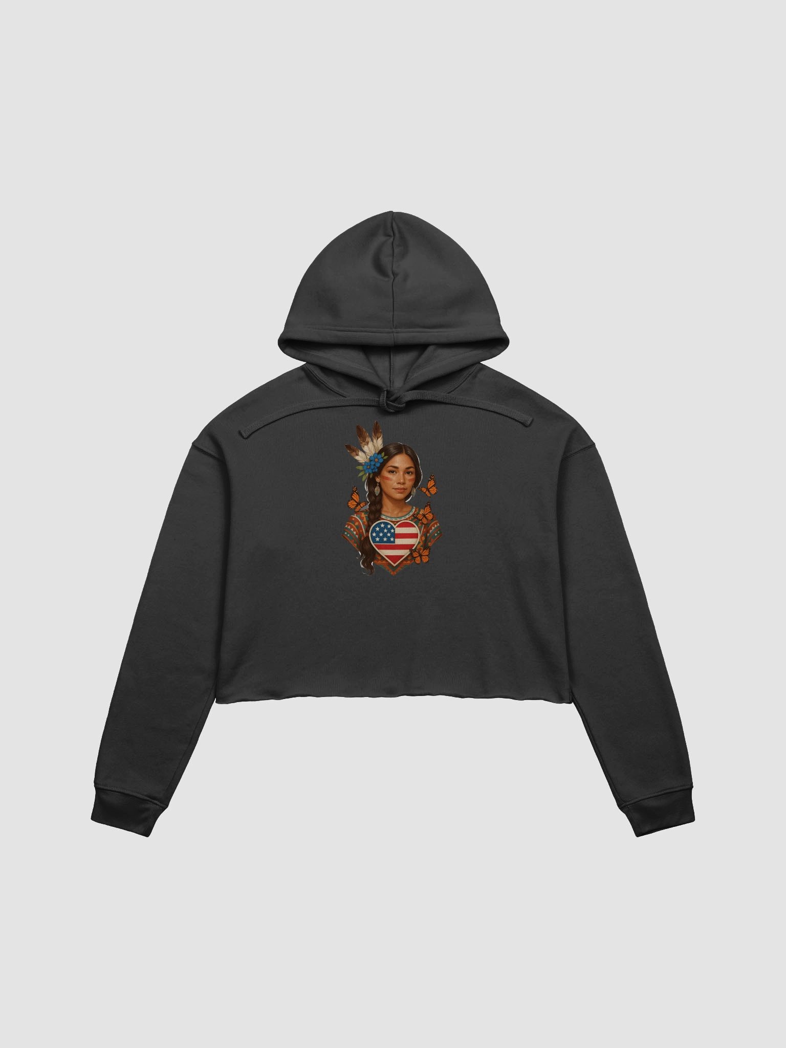 Feathered Beauty Crop Hoodie product image (2)