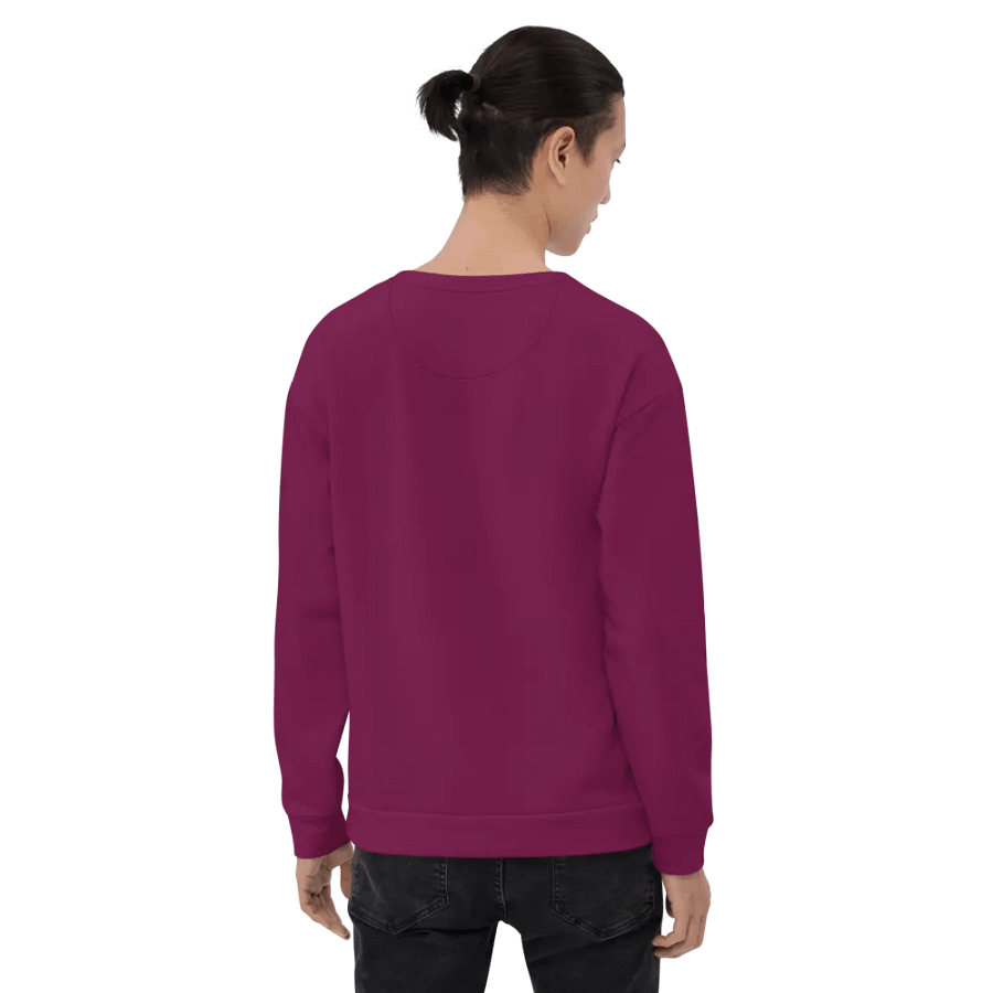 Plain Dark Burgundy Red True Summer Unisex Recycled Polyester Heavyweight Premium Sweatshirt by Treasure Pie product image (10)