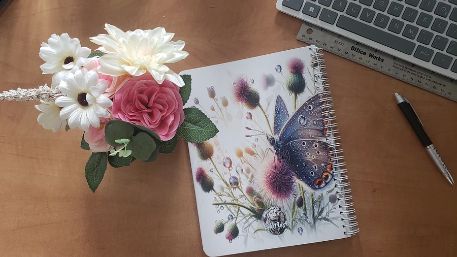 Whimsical Butterfly with Droplets Coiled My Notebook product image (3)