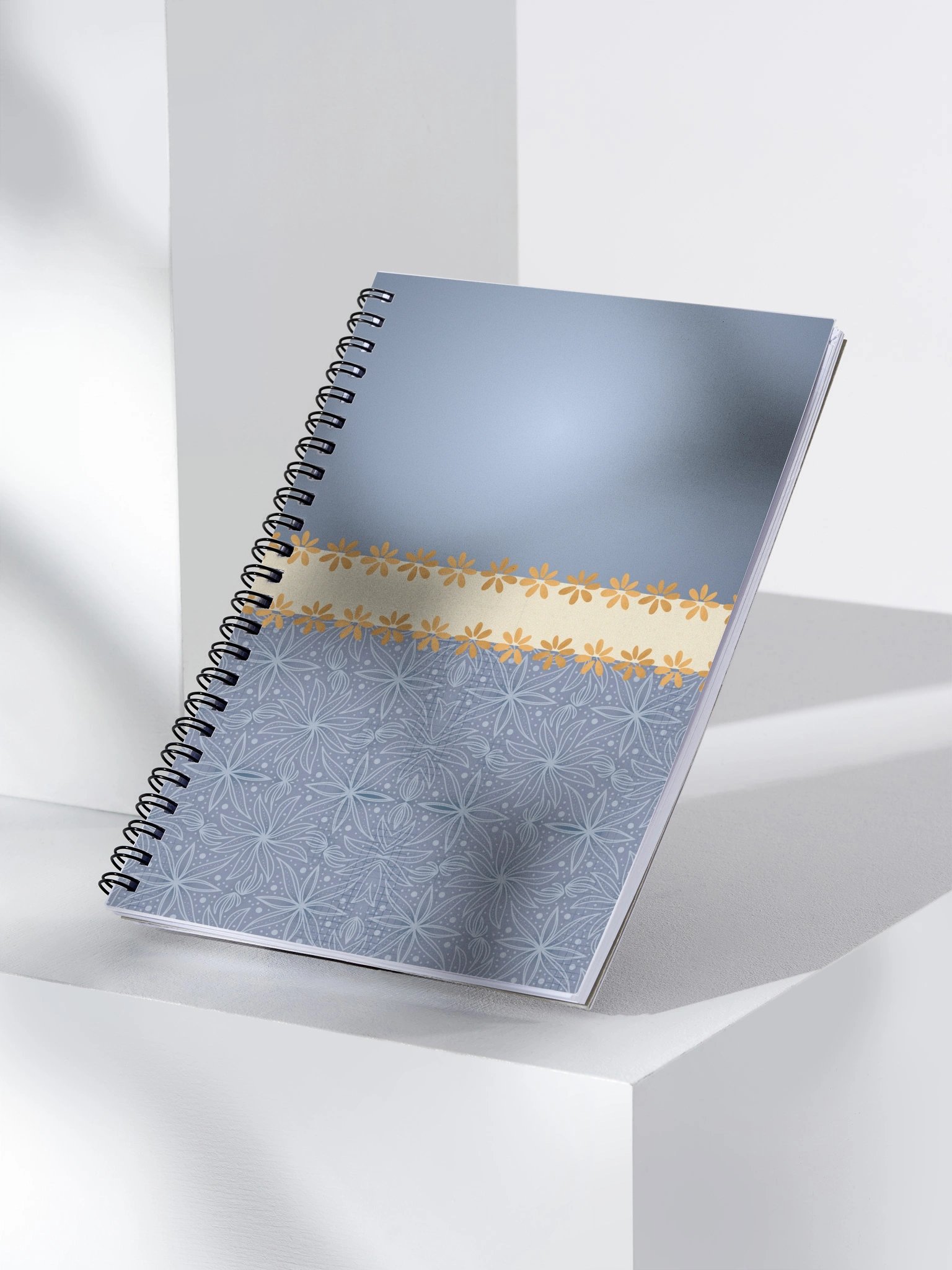 Blue Boho Style Bullet Journal – Spiral Notebook with Dotted Pages & Creative Planner product image (3)