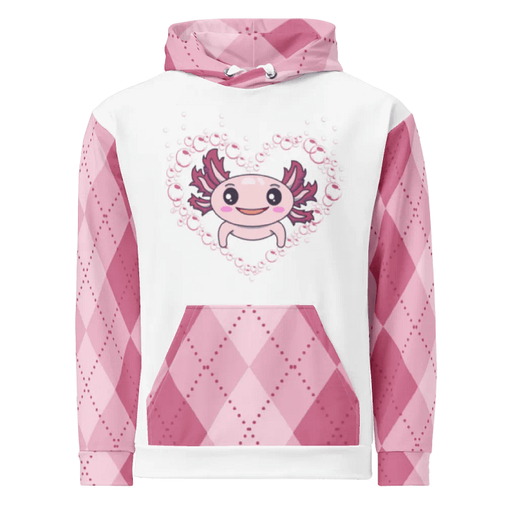 Pink And White Axolotl Hoodie product image (2)