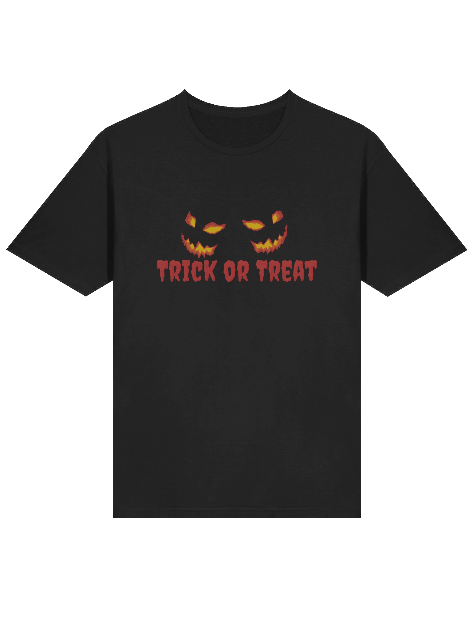 Trick or Treat Halloween T-Shirt – Scary Jack O Lantern Eyes Tee product image (3)