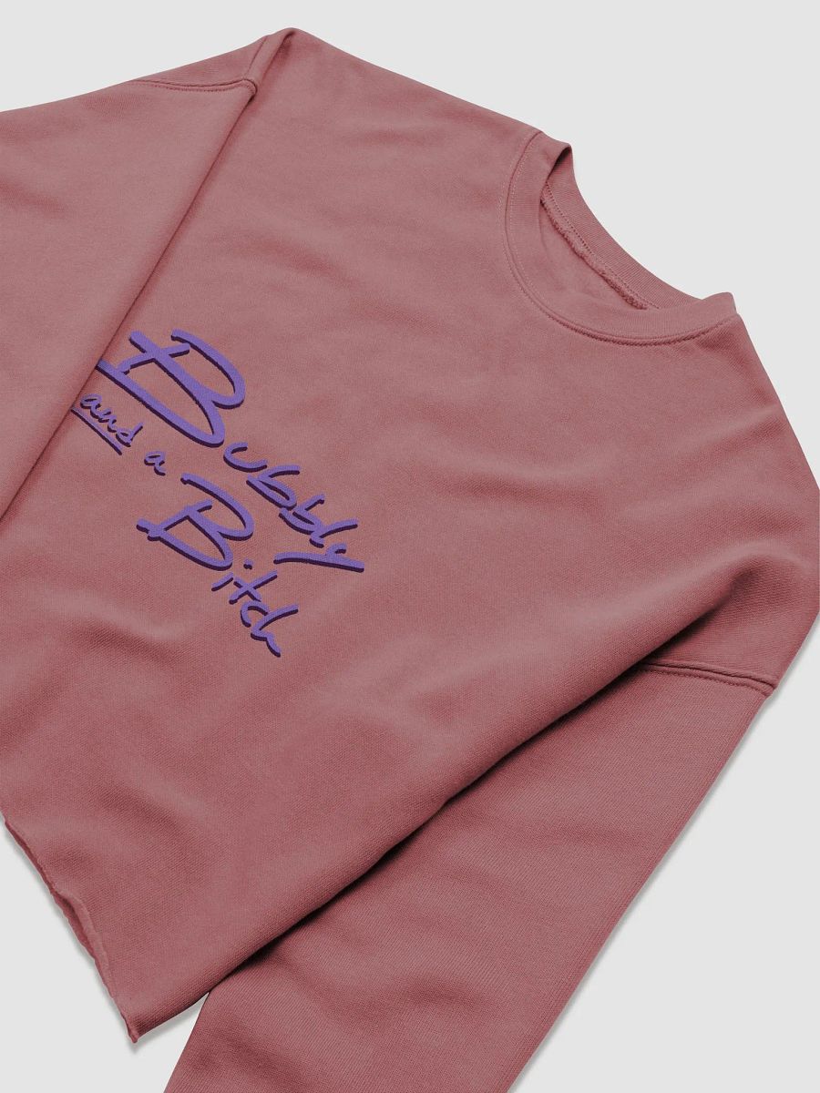 Bubbly and a B*tch (purple shadow design) women's fleece crop sweatshirt product image (21)