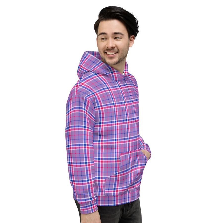 Lavender, Magenta, and Blue Plaid Hoodie product image (5)