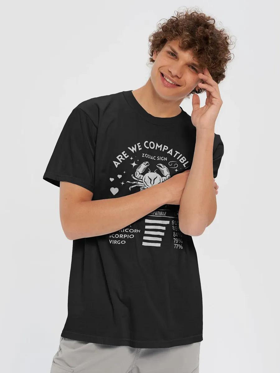 Cancer Zodiac Sign Romantic Compatibility T-Shirt - Dark Comfort Colors 1717 product image (4)