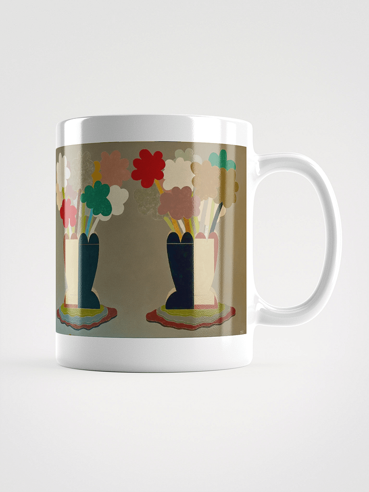 Two Flowers on White Glossy Mug product image (1)