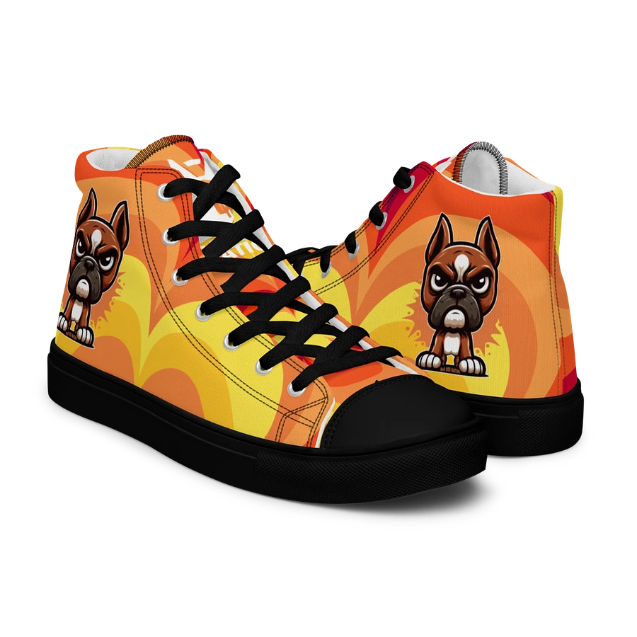 Boxer Angry Pup - Women's High Top Canvas Shoe product image (6)