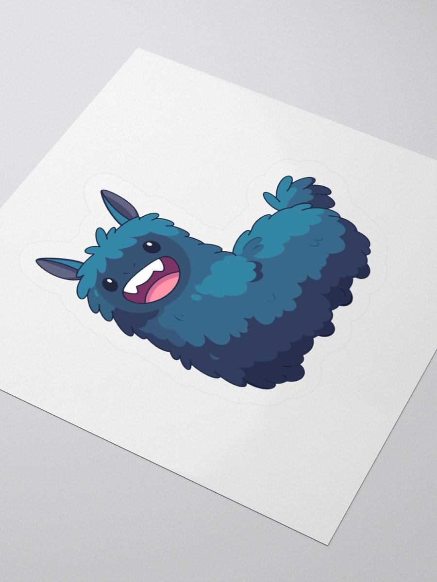 Fluffernoodle Alpaca Sticker – Goofy Blue Alpaca Vinyl Decal product image (8)