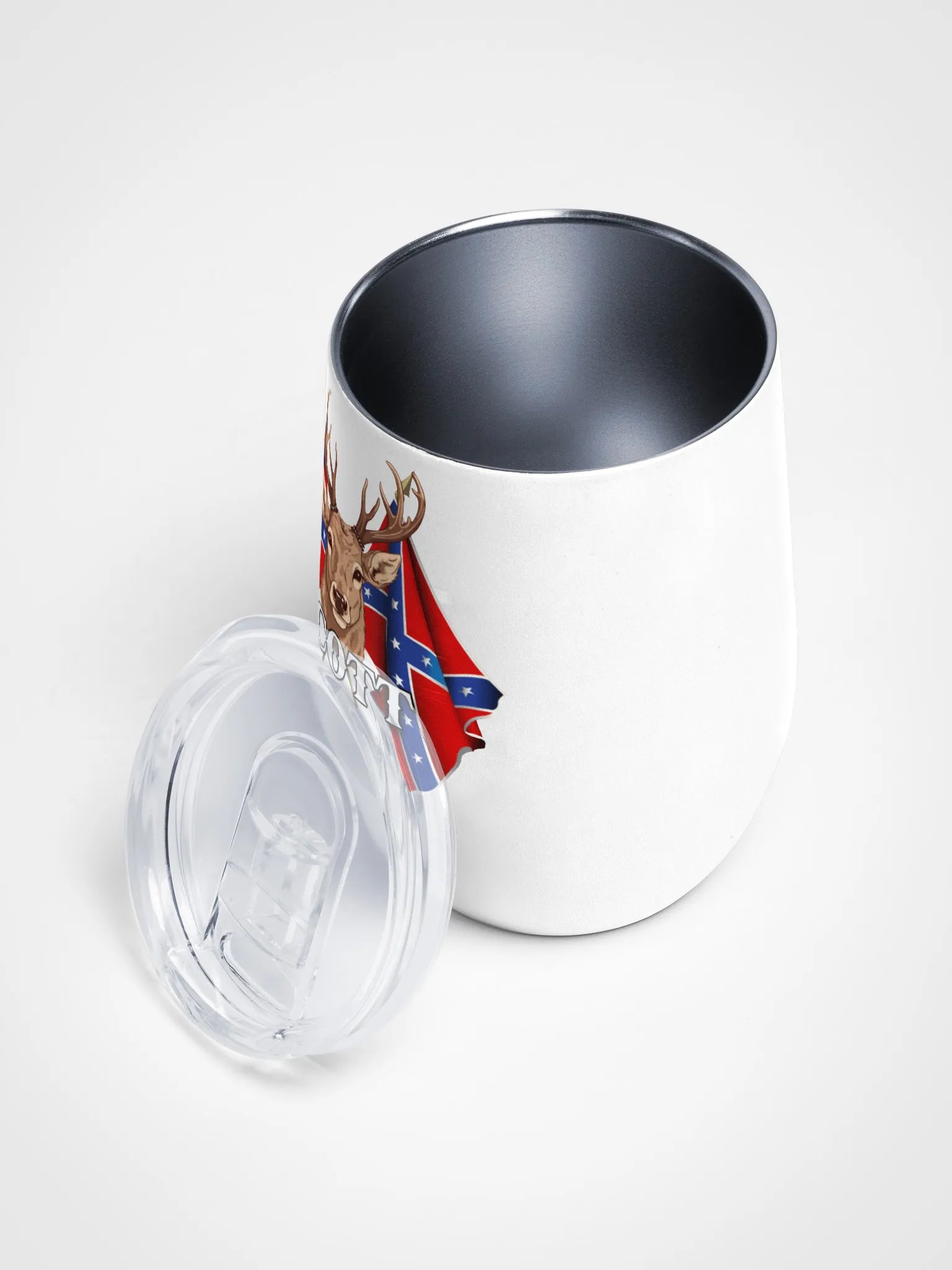 "Scott" Last Name Rebel Redneck Deer - Wine Tumbler product image (3)