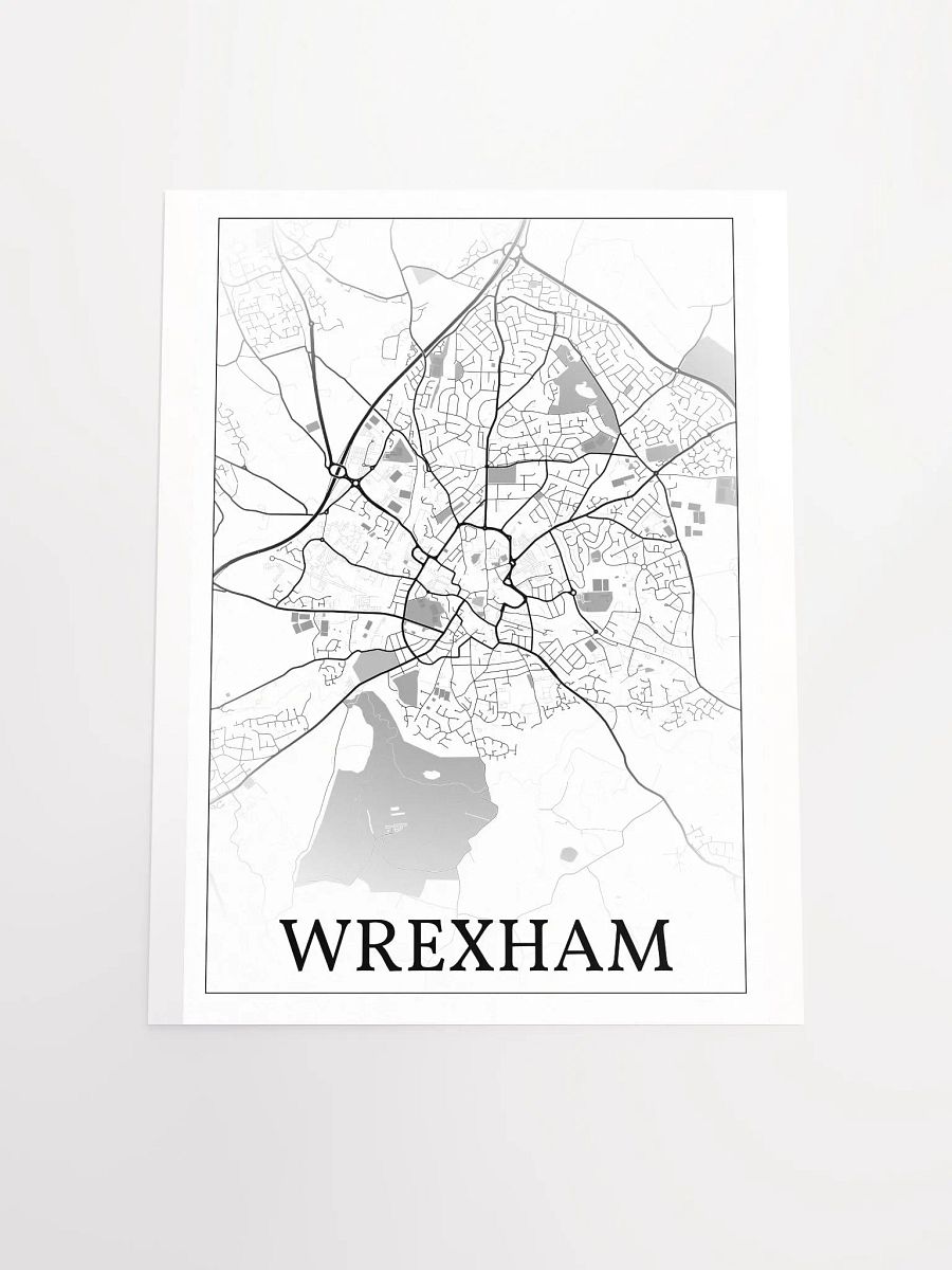 Wrexham, Wales, city map print product image (17)