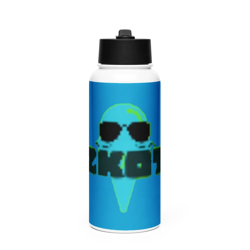 Blue ZKOT Stainless Steel Water Bottle with a Straw Lid - Show Your Support - Drinkware product image (1)