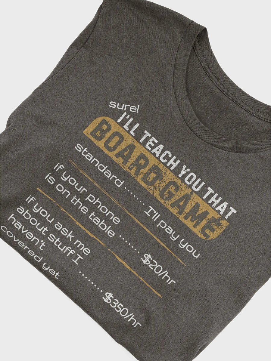Funny Board Game Teacher Hourly Rate T-shirt product image (6)