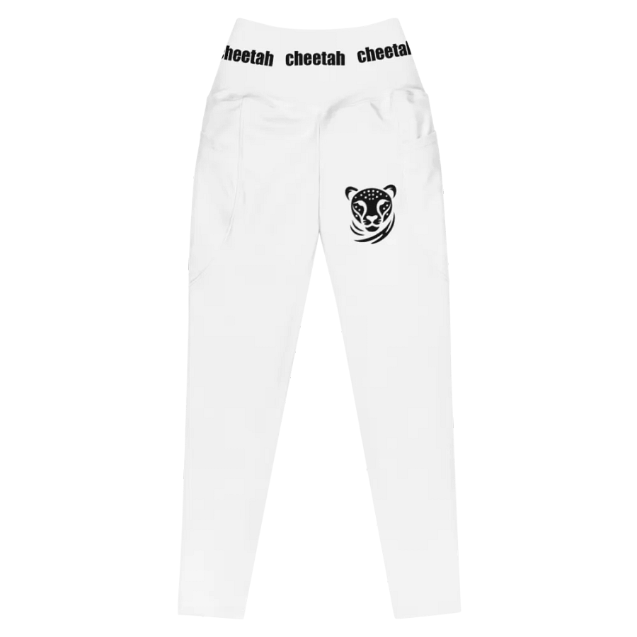 cheetah leggings with pokets white product image (5)