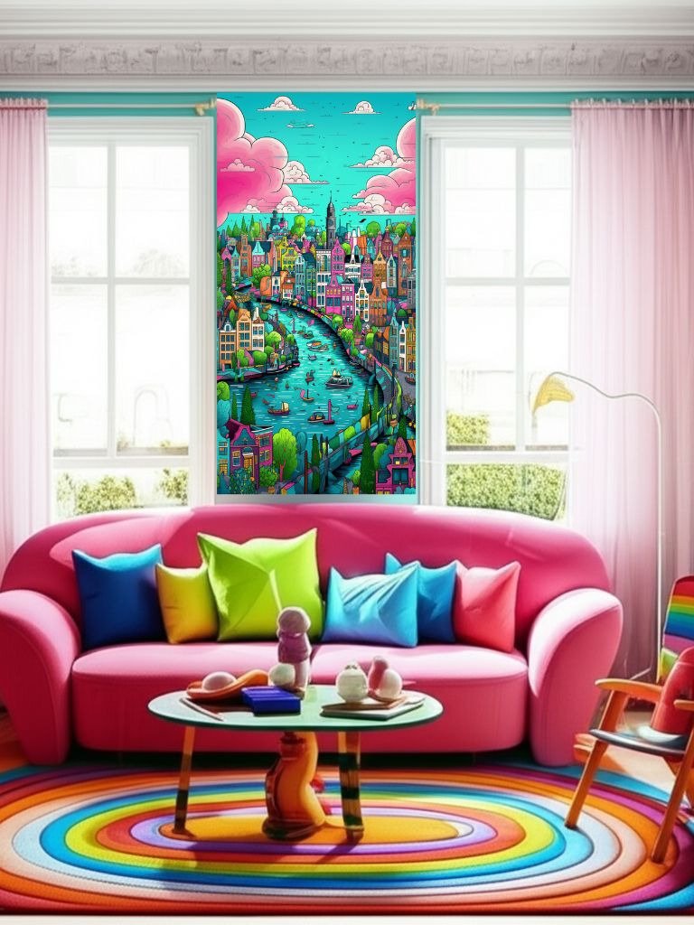 Chromatic Canal City Downloadable Poster product image (1)