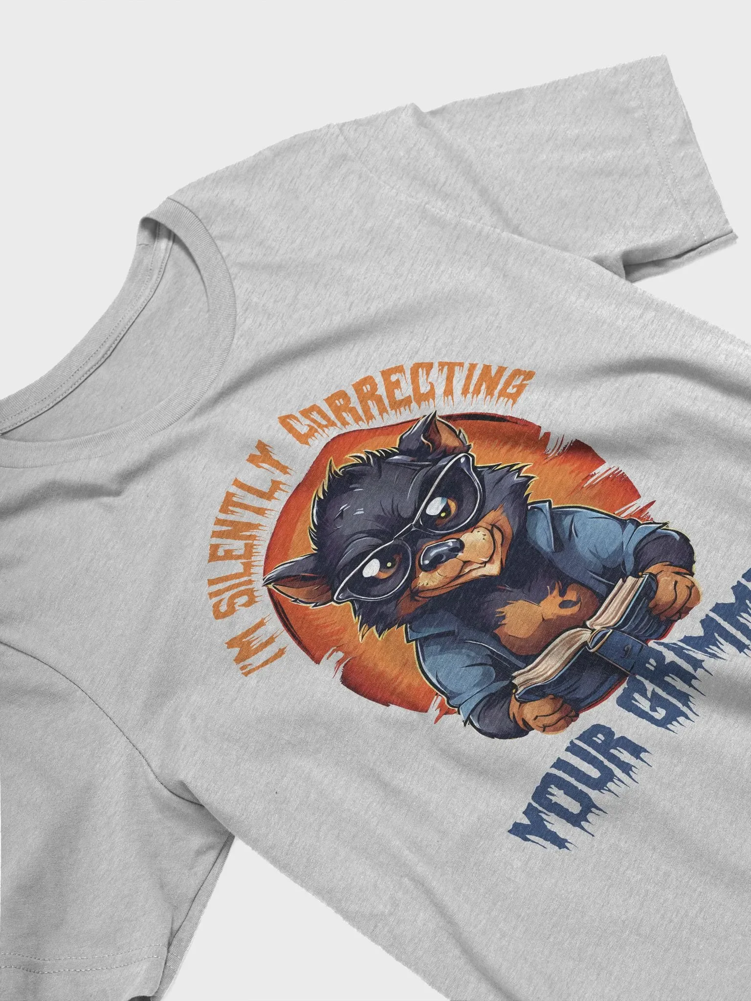 I'm Silently Correcting Your Grammar – Funny Teacher Gift Bella Canvas 3001 Super Soft T-Shirt product image (3)