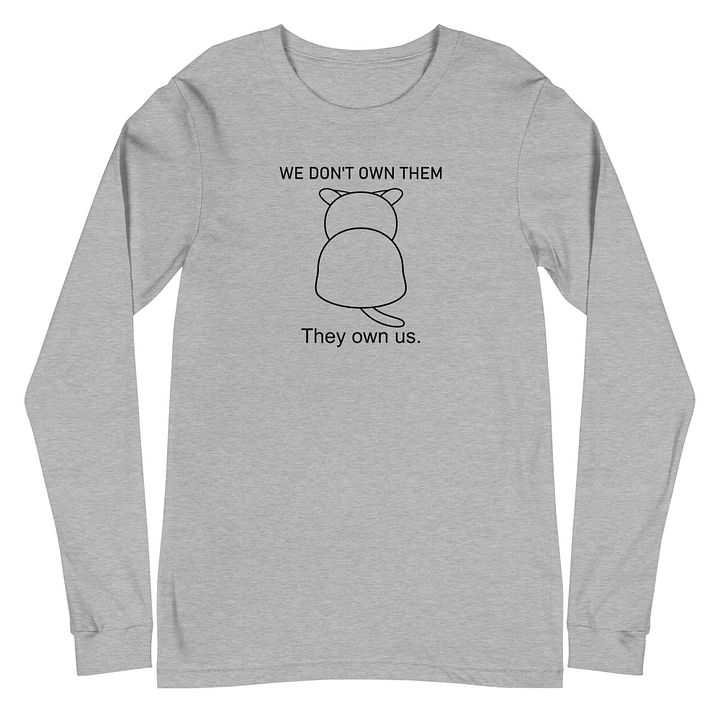 Cats Own People Unisex Long Sleeve Tee, Black Print product image (2)