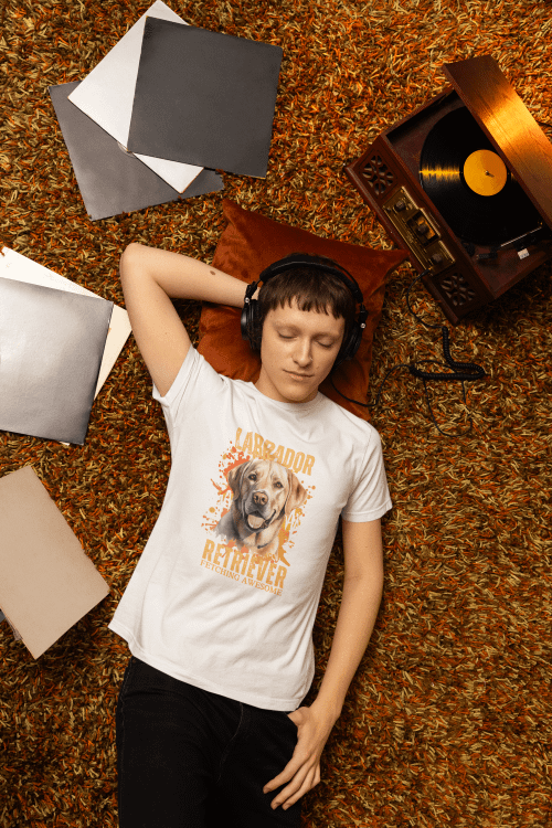 Light Color Labrador Retriever Fetching Awesome Regular Fit T-shirt product image (1)