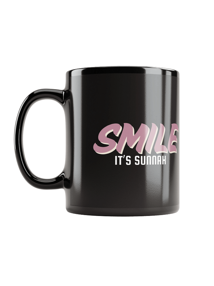 Black "Smile It's Sunnah" Mug in Dusty Rose product image (1)
