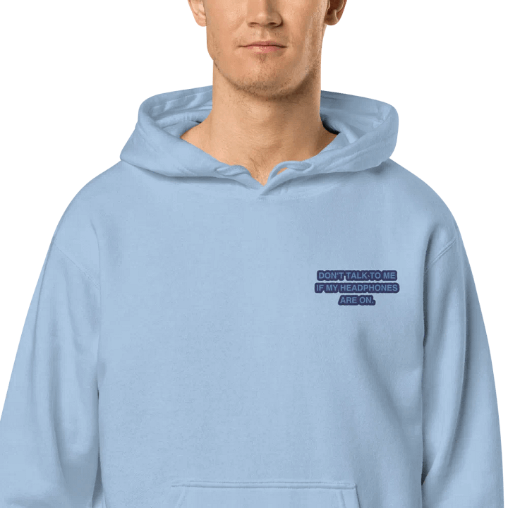 L.C. HEADPHONES ON (electric design) embroidered pigment hoodie product image (2)
