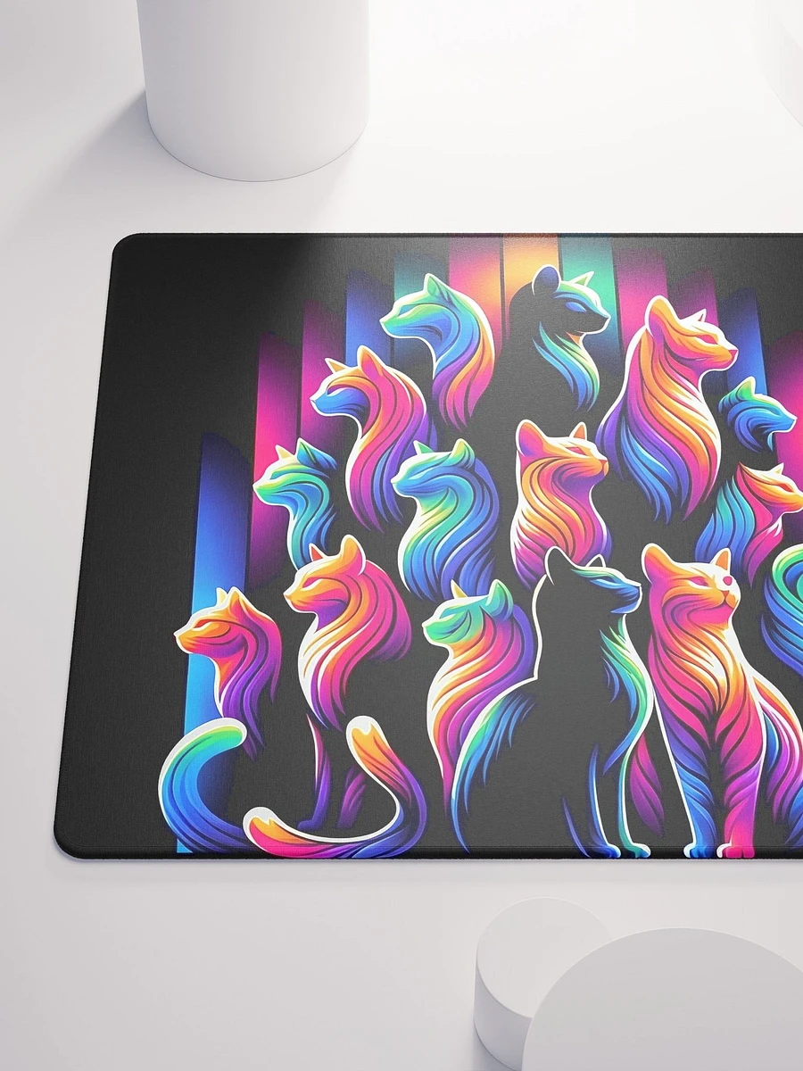 Gaming Mouse Pad: Colourful Cat Pyramid product image (6)