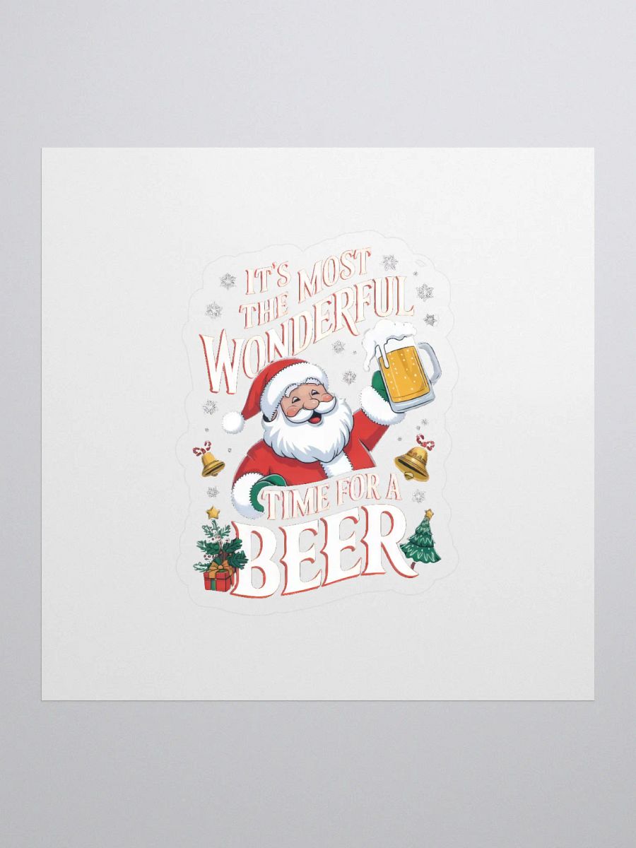 Santa’s Holiday Cheers Kiss Cut Stickers product image (1)