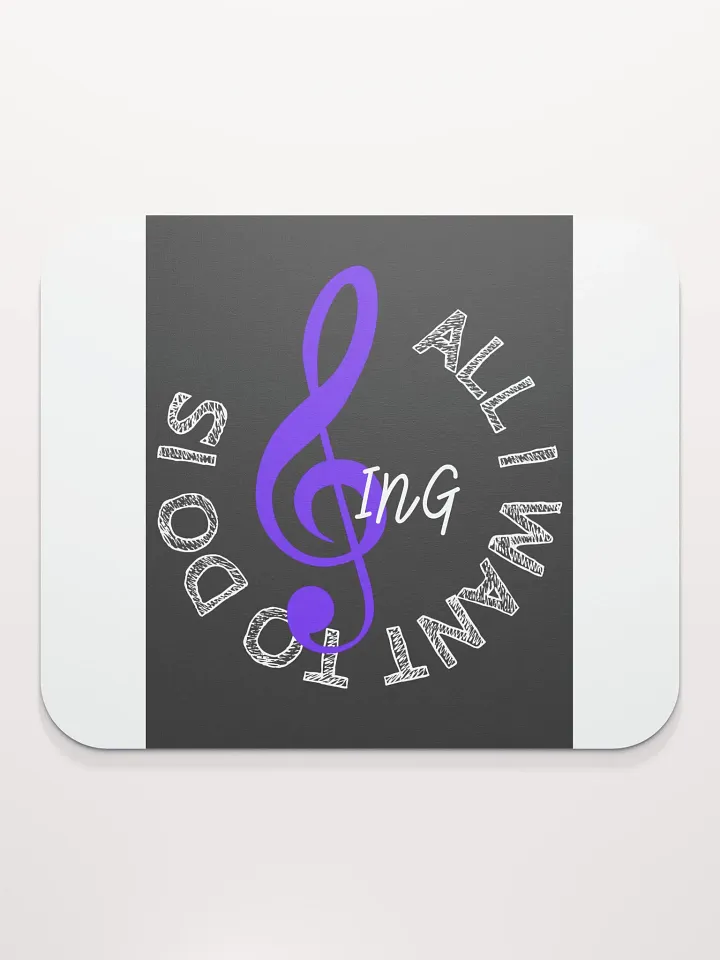Melodic Muse Mouse Pad – Music-Themed Desk Accessory with Treble Clef Design product image (1)