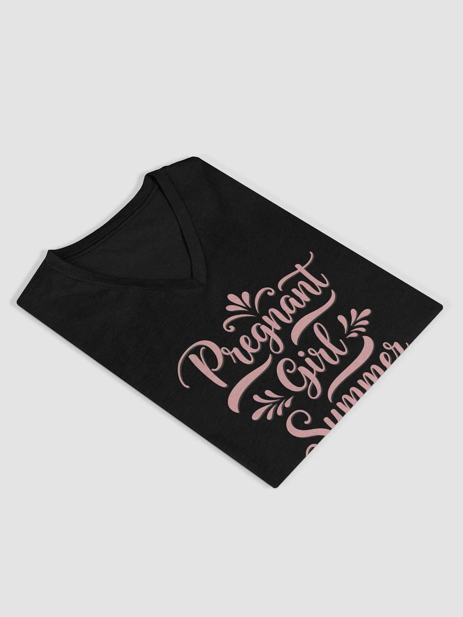 Pregnant Girl Summer - Cute Pregnancy Announcement V-neck Tee for Moms-to-Be product image (14)