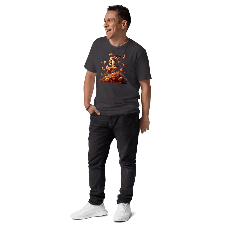 Autumn Leaves Bunny Organic Unisex T-Shirt product image (179)