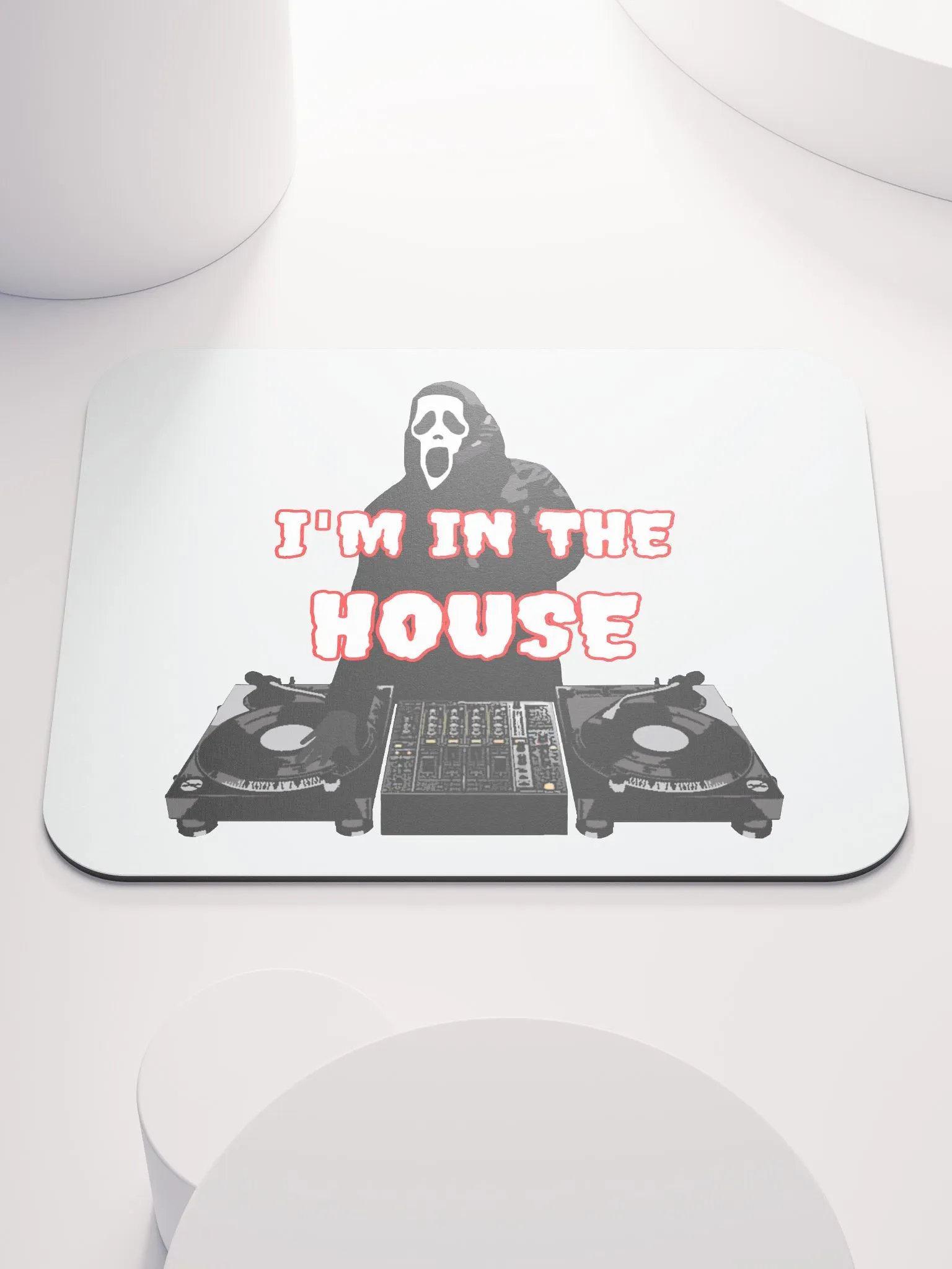Ghostface in the house Classic Mouse Pad product image (1)