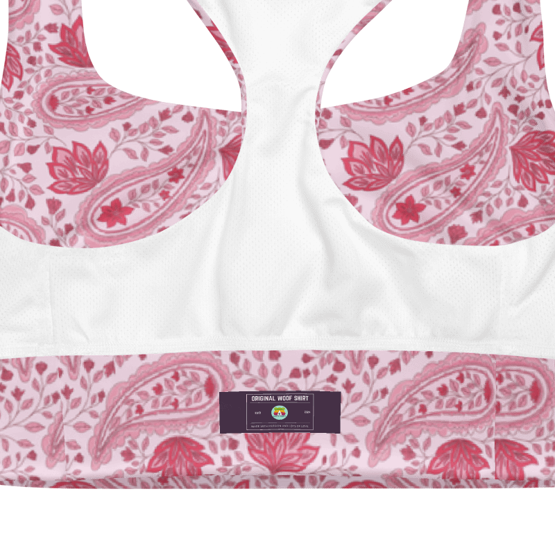 Rosewater Paisley | Recycled Longline Sports Bra product image (7)