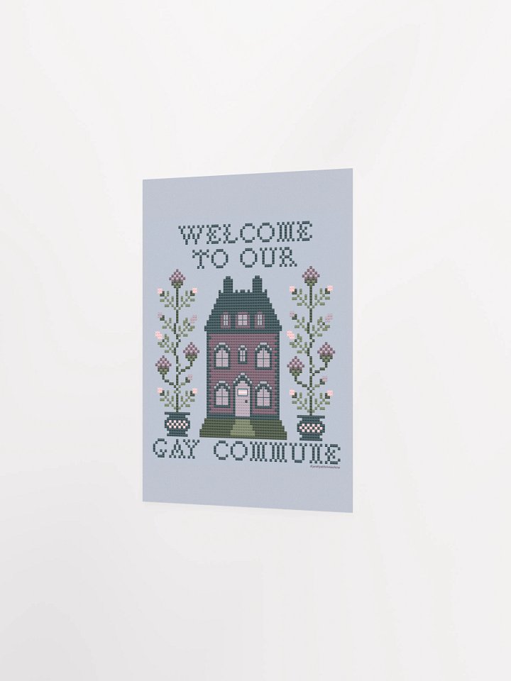 Welcome to Our Gay Commune Print - Trans Flag product image (2)