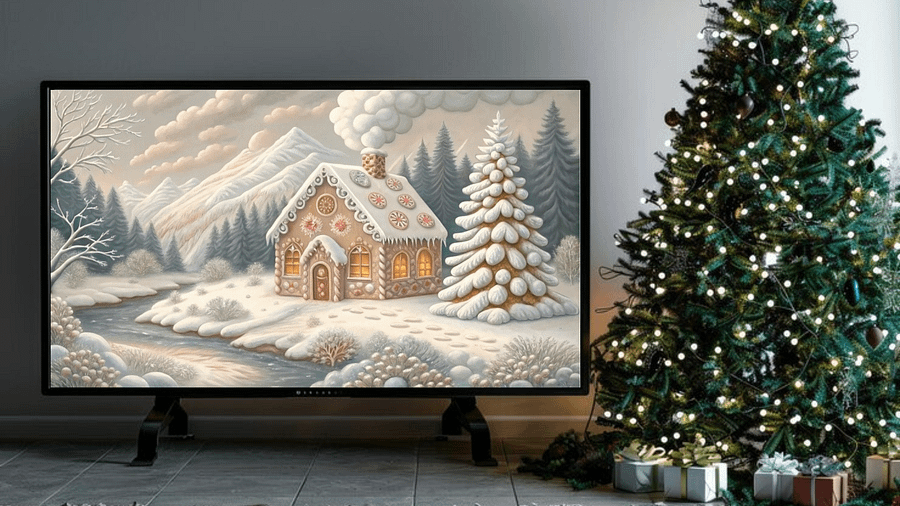 Gingerbread Cottage in Winter Wonderland - Frame TV IV product image (4)