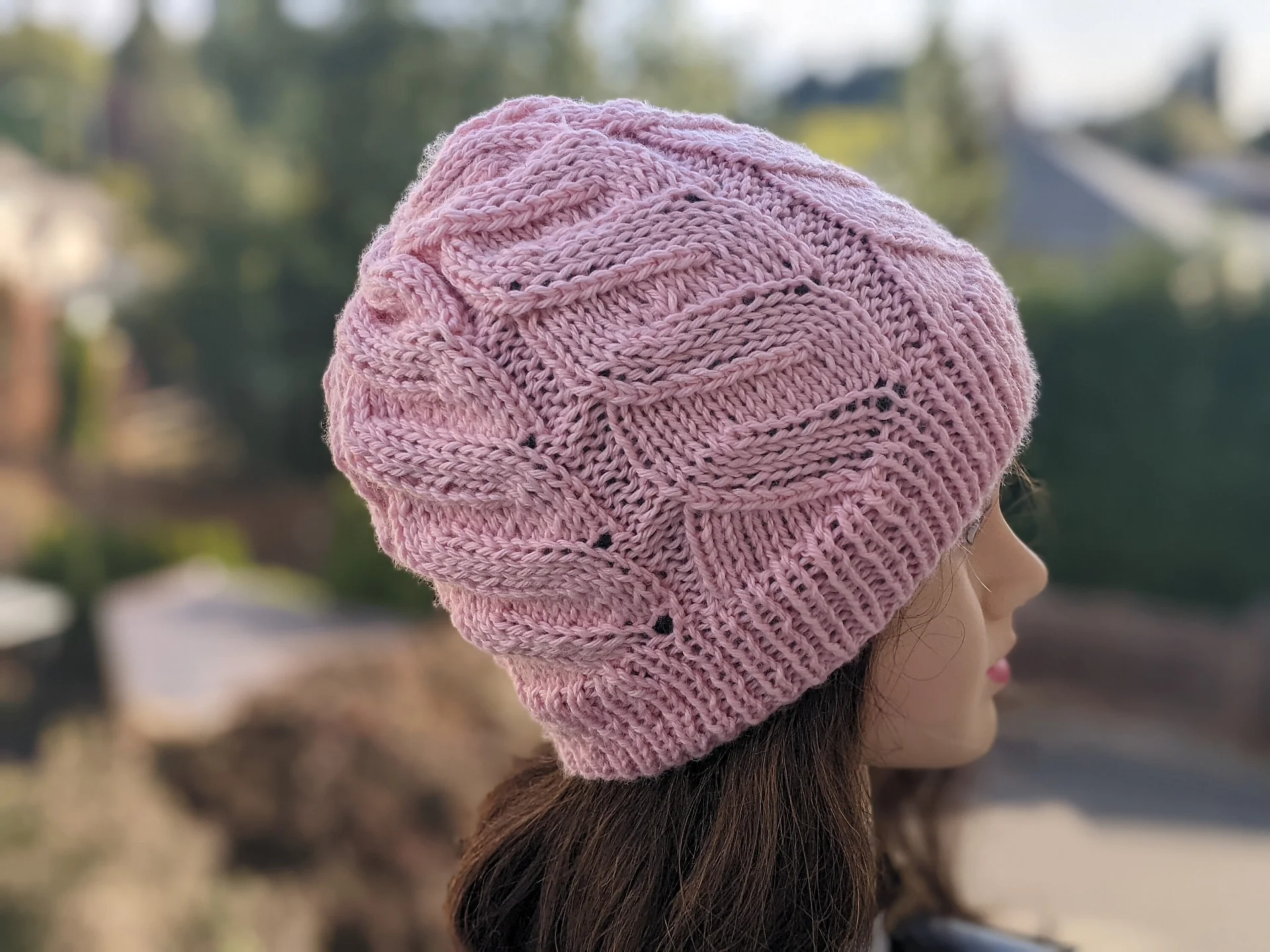 Azure Faux Cables Knit Hat Pattern product image (5)