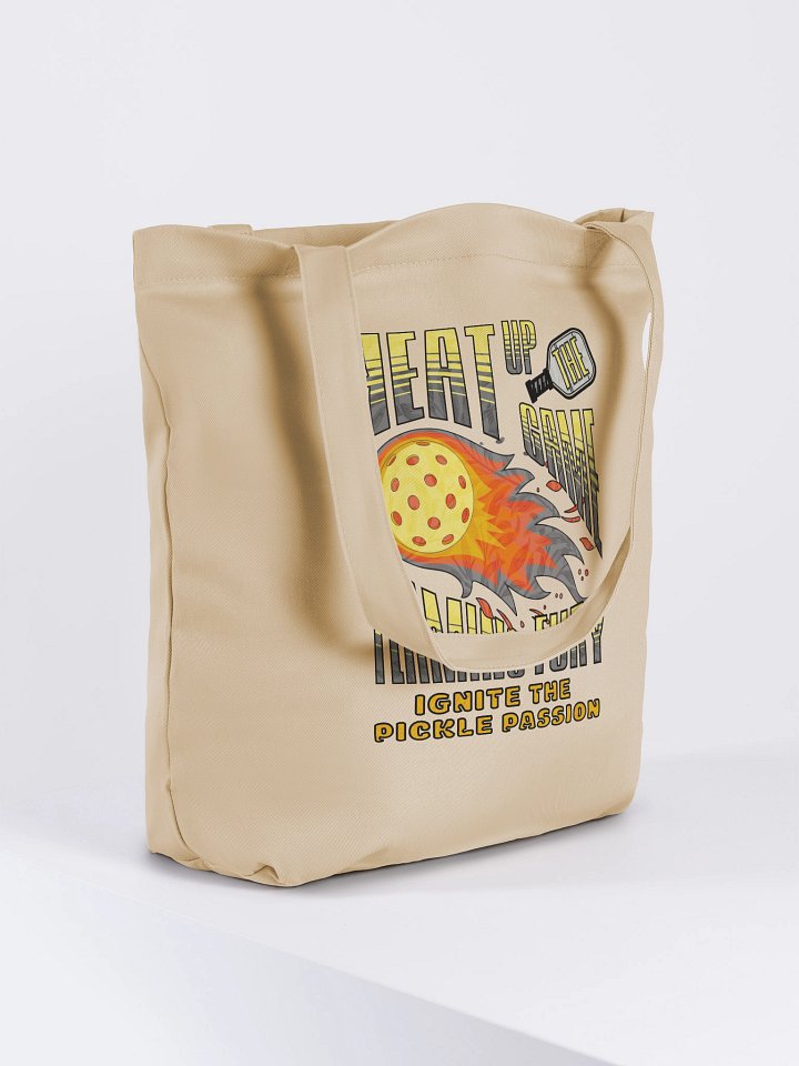Heat Up The Game Flaming Fury Pickleball Eco-Friendly Tote Bag product image (4)