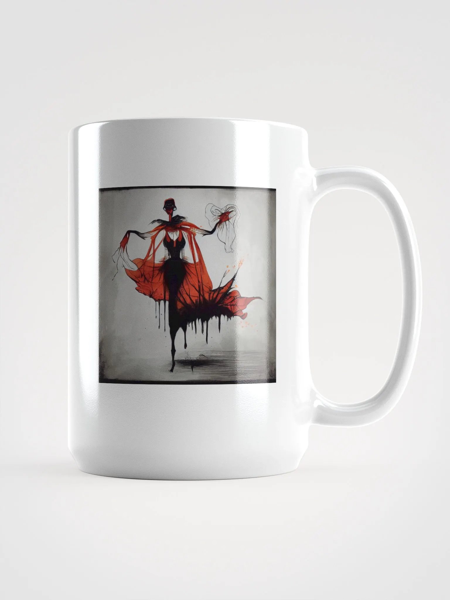 Ethereal Drip White Glossy Mug product image (1)