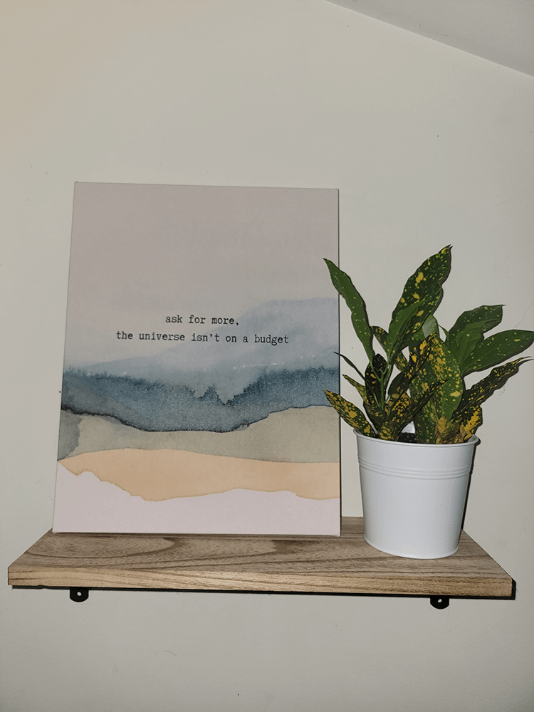 "ask for more, the universe isn't on a budget" Canvas Wall Art product image (3)