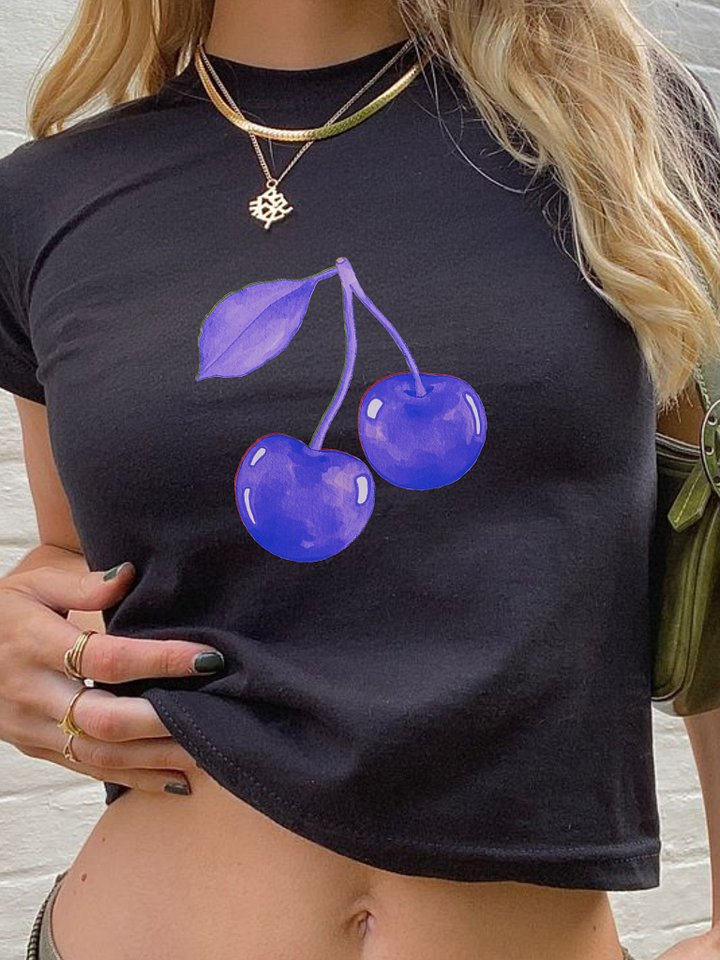 Monotone Cherry Baby Tee product image (1)