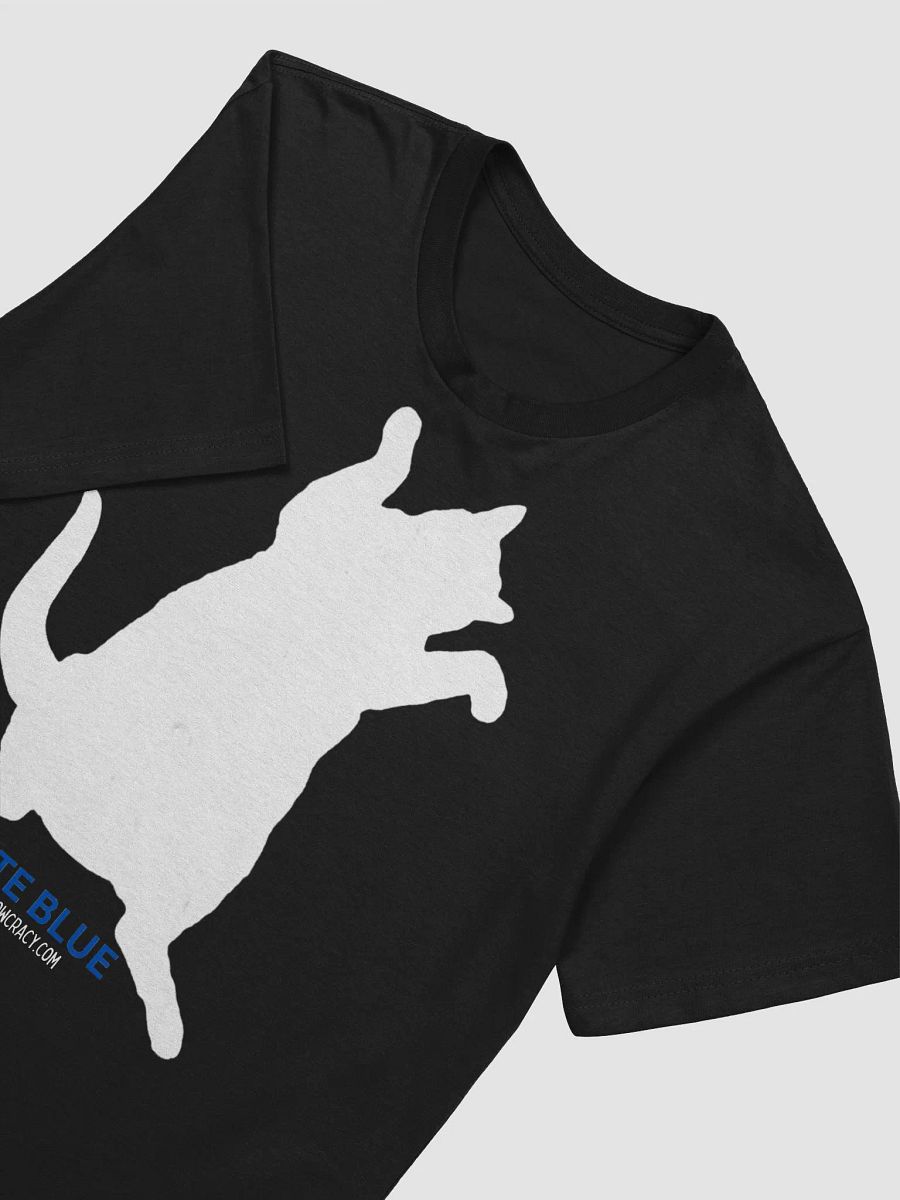 Vote Blue Cat Demeowcracy Dance Supersoft Slim Fit T-Shirt product image (6)