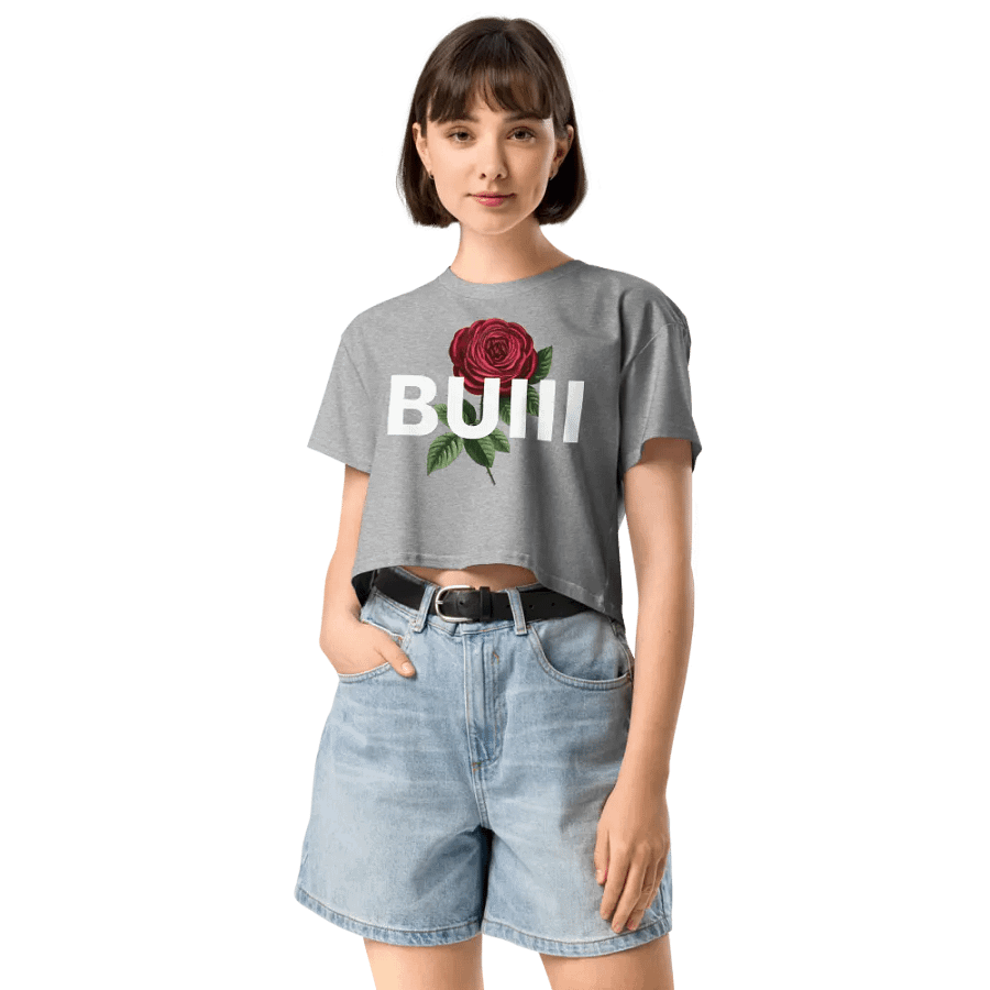 BUIII Logo Rose Crop Tops product image (9)