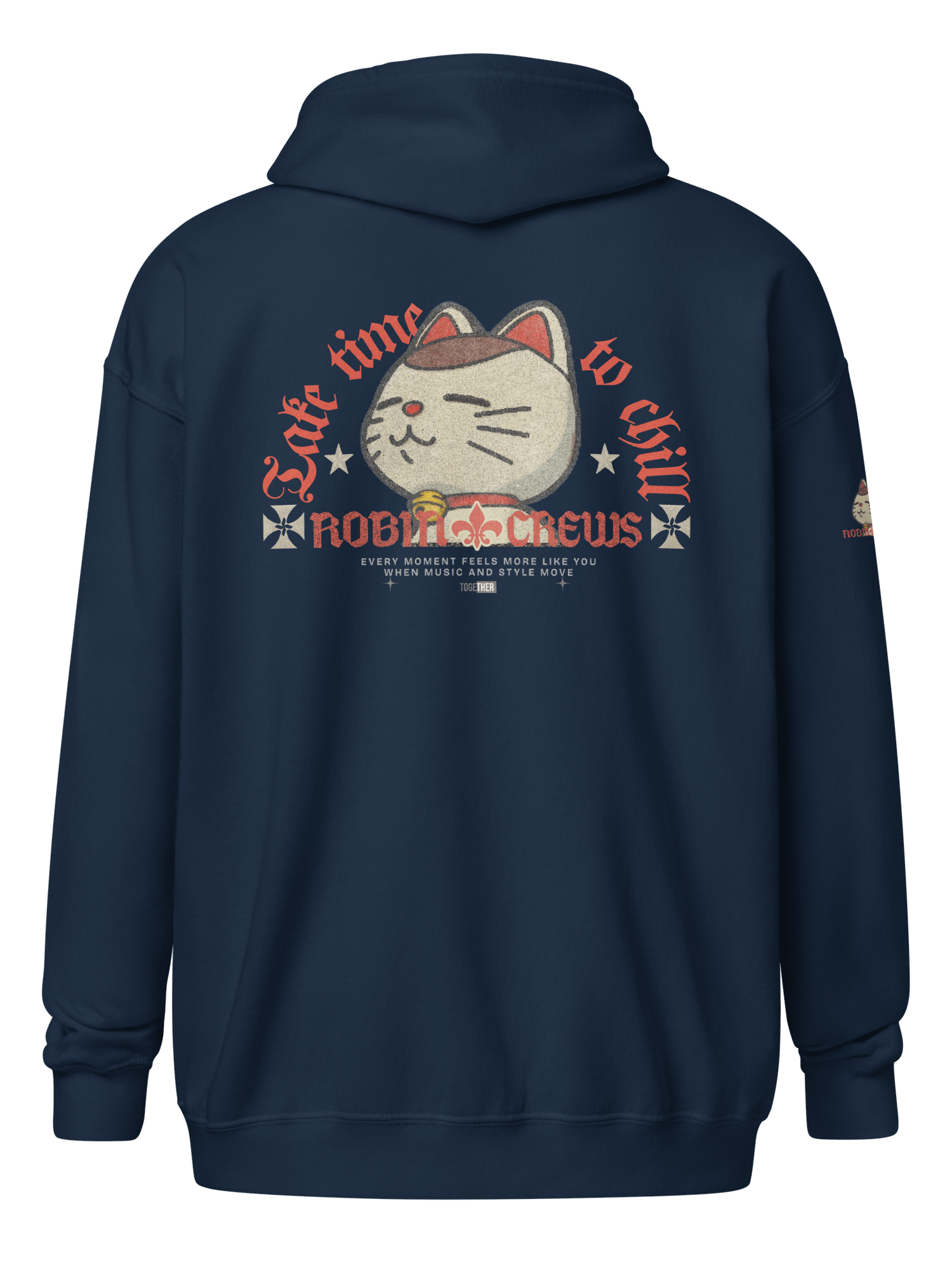 Cat Zip Hoodie with Chill Vibes product image (41)