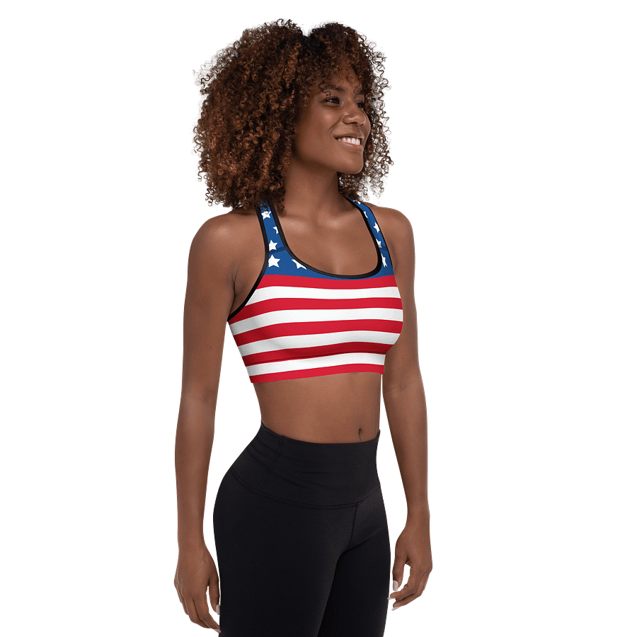 Stars and Stripes All-Over Padded Sports Bra product image (9)