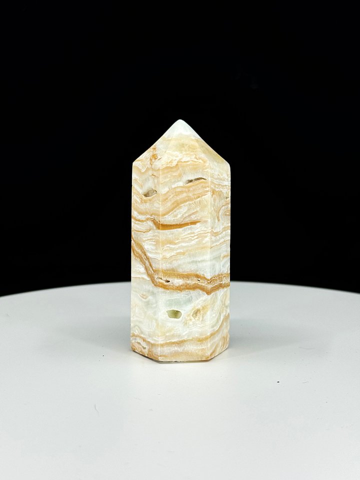 Banded Calcite Crystal Tower Point product image (1)