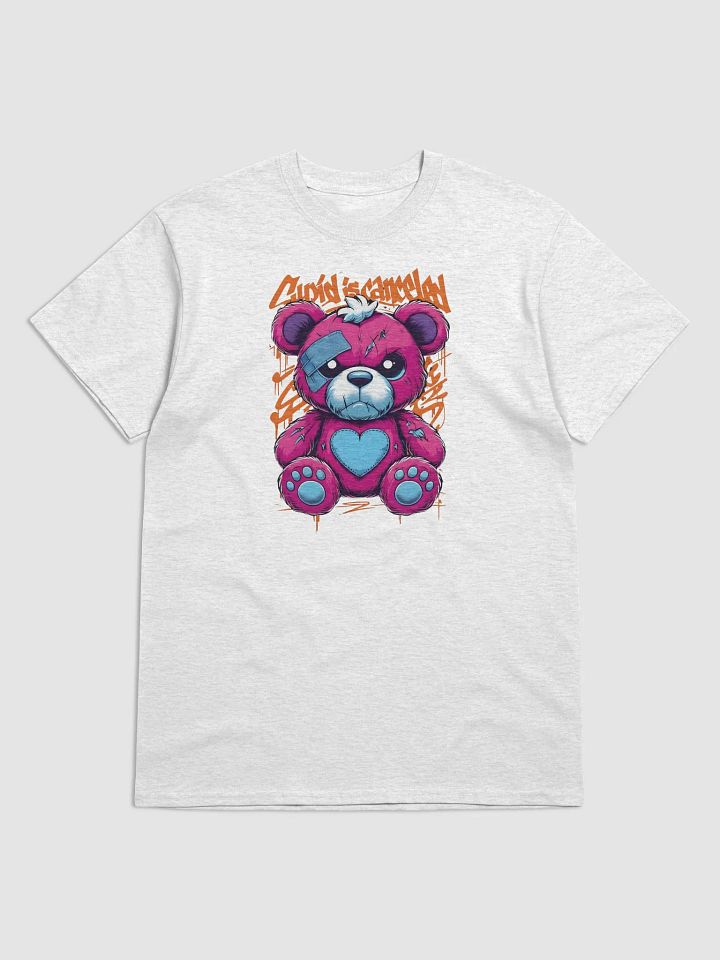 Cupid is Canceled Unisex Tee, Beat Up Teddy Bear Shirt, Valentine's Day Gift, Anti Valentine's, Cute Cupid, Heartbroken Tee product image (7)