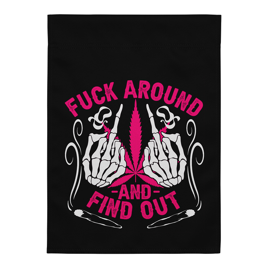 Hemp Quarters Pink FAFO Garden Flag product image (2)