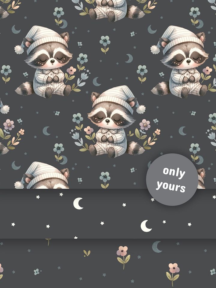 Cute raccoon - Exclusive Seamless Pattern Set product image (2)