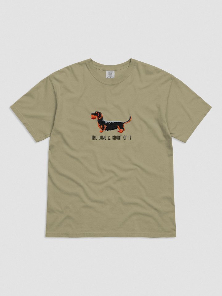 The Long & Short of It T-Shirt(Embroidered) of a Wirehaired Dachshund(Black & Tan) product image (11)