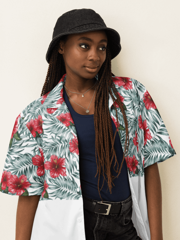 Hibiscus Leaf Design | Unisex Hawaiian Shirt product image (2)