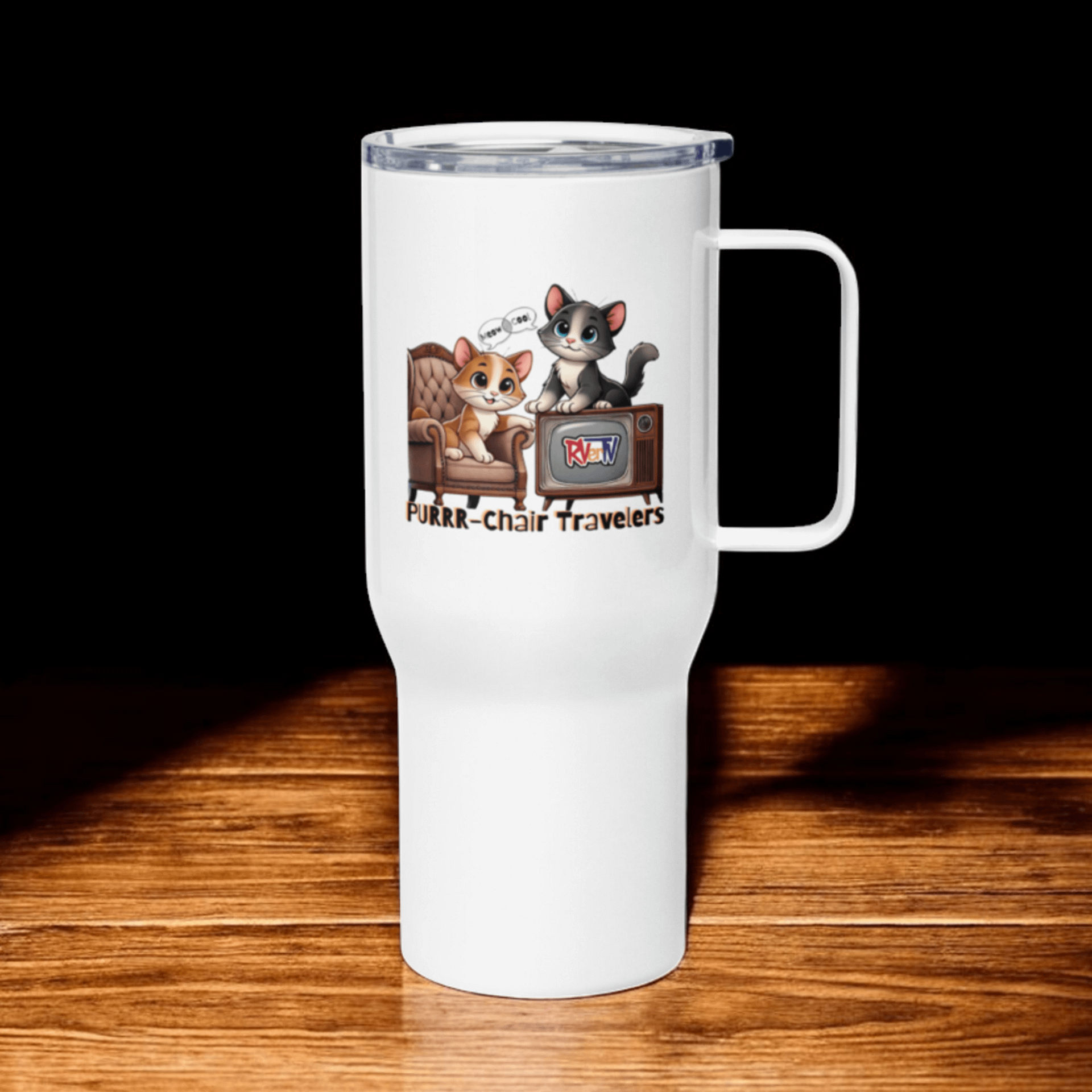 Purrr-Chair Travelers - Travel Mug with Handle product image (2)