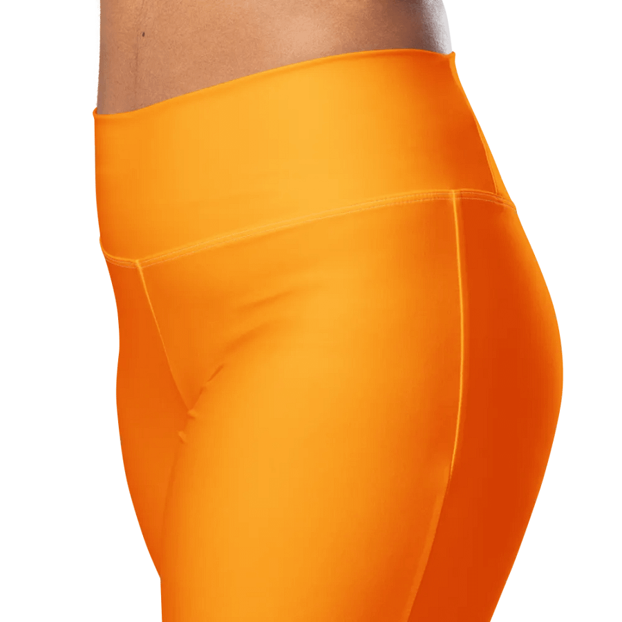 Plain Color Orange Flare Leggings product image (5)